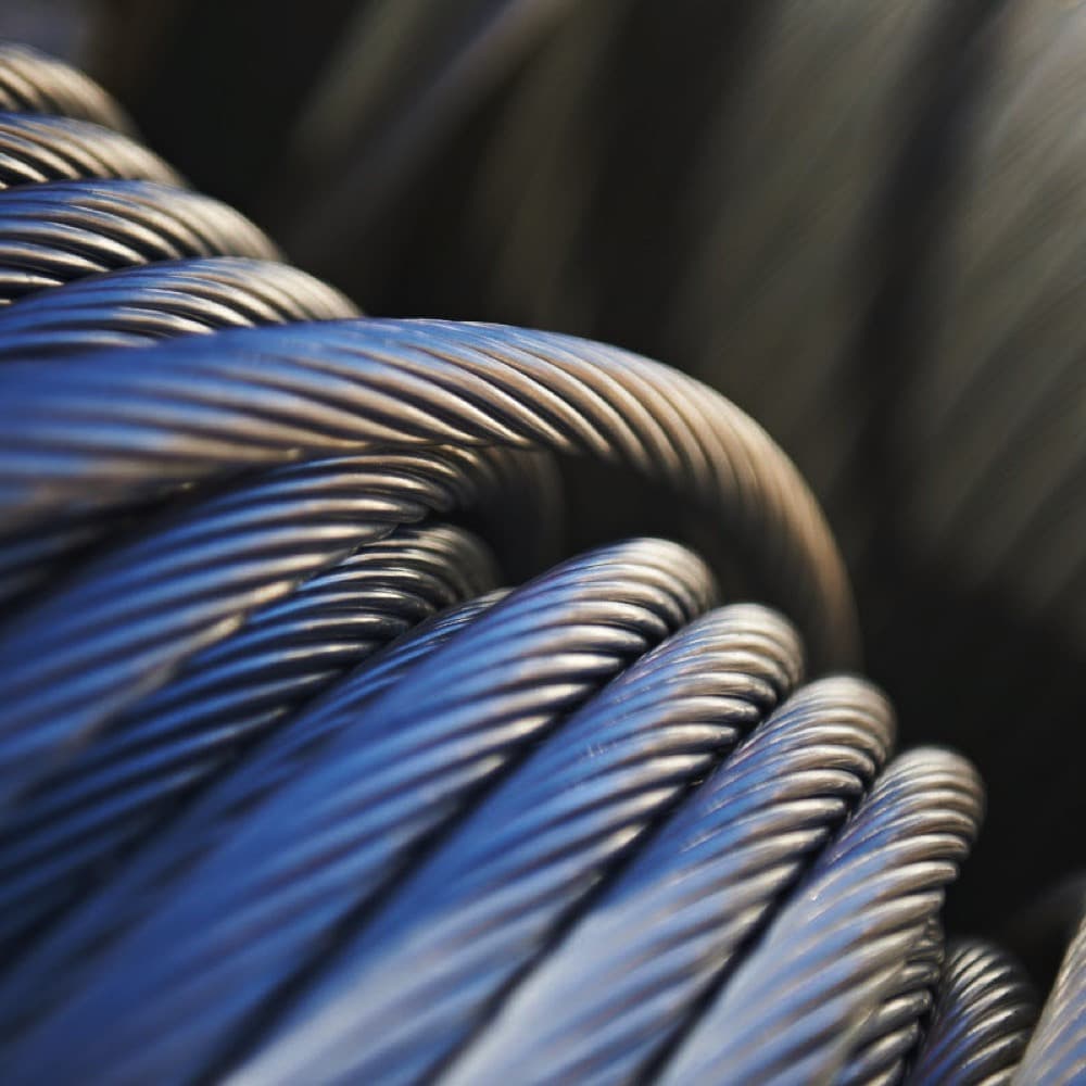 Close up shot of cable coil